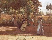 Sylvestro Lega The Pergola oil painting artist